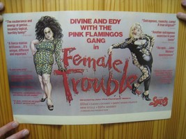 Female Trouble Poster Divine And Edy Pink Flamingos Gang John Waters - £1,405.90 GBP