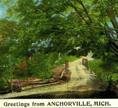Vtg Postcard Anchorville Michigan MI - Greetings From Anchorville UNP - £6.92 GBP