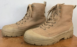 Everlane Vtg 90s Military Style Lace Up High Top Cotton Canvas Utility B... - $79.99