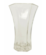 Large Hoosier Glass Hexagon Vase 10.5 Inches Tall Perfect for Roses - $15.48 CAD