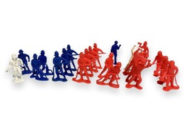 Vintage Tim Mee Toys Plastic Red White Blue Firefighters Firemen Lot of 20+ - £9.87 GBP