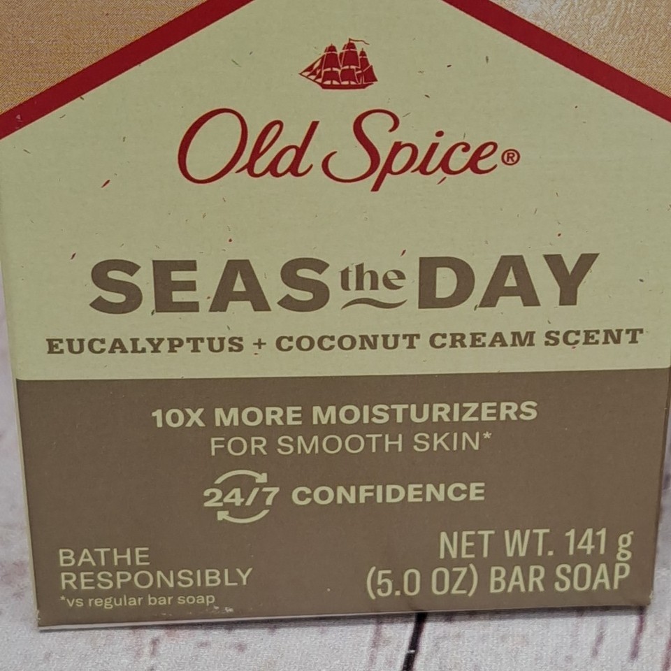 2 Old Spice Seas The Day, Eucalyptus Coconut Bar Soap 5oz Each  Discontinued Item image 2