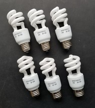 6 Pack Of 9 Watt E26 Compact Fluorescent Light Bulbs. - £17.06 GBP