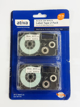 Ativa Black on White Label Tape 2 Pack For LP-1000 Label Printer 3/4in 18mm - $22.76