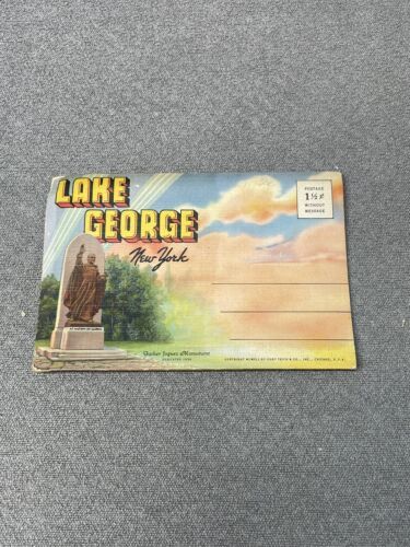 Vintage 1941 Lake George New York Postcard Book Unposted KG JD - $6.93