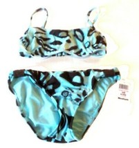 Sunsets Kona Reef Blue Bandeau Bikini Swimsuit Size XS Top/M Bottoms NWT - £42.28 GBP