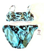 Sunsets Kona Reef Blue Bandeau Bikini Swimsuit Size XS Top/M Bottoms NWT - £43.16 GBP