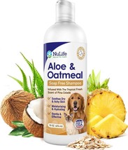 Oatmeal Dog Shampoo With Soothing Aloe Vera, Sensitive Skin Dog Shampoo For All - £18.07 GBP