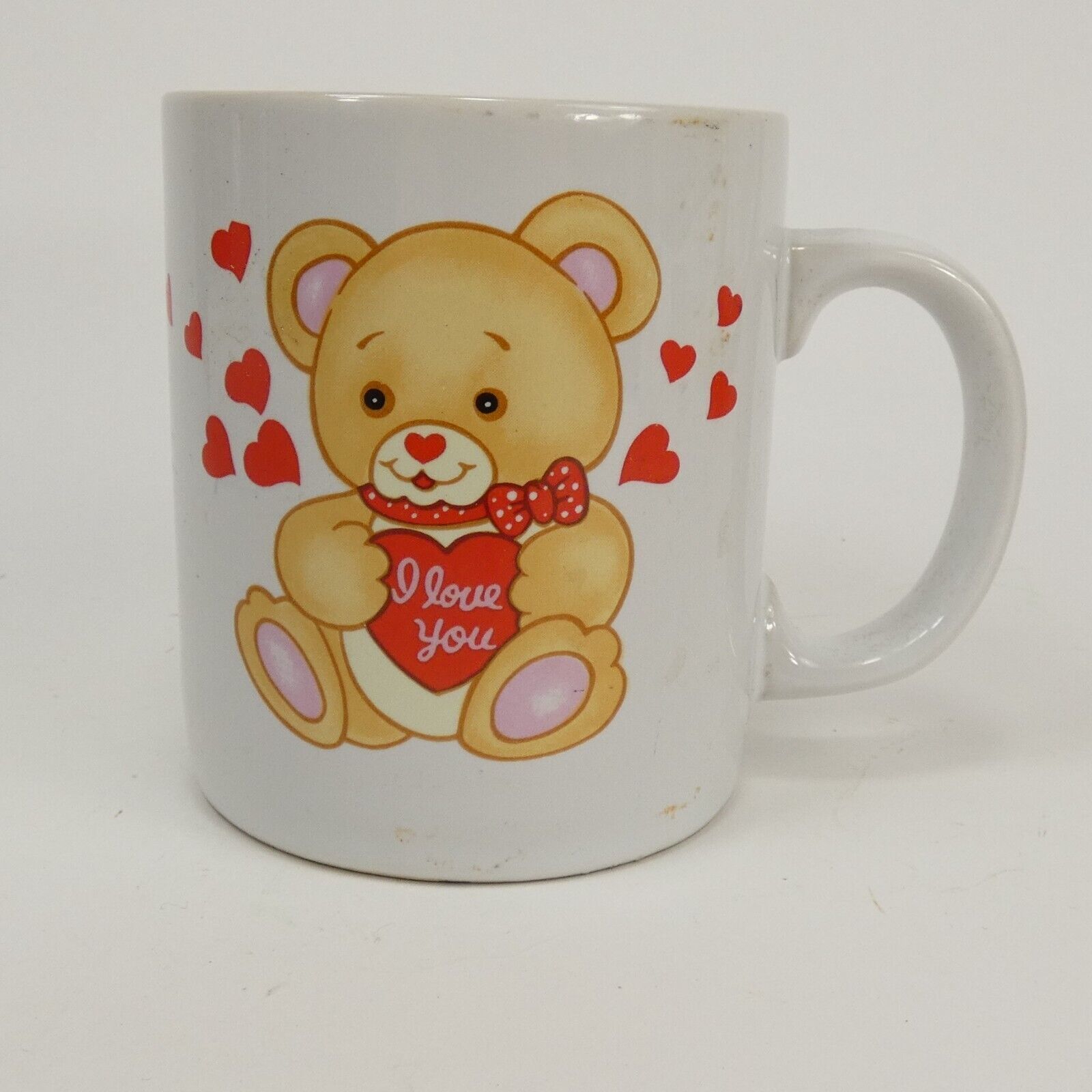"I Love You" Coffee Cup -  Cute Bear With Bow Tie and Red Hearts Enesco -  UOKFF - $5.00