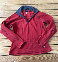 mountain hardwear women’s 1/4 zip pullover fleece jacket size S red R8 - £14.20 GBP