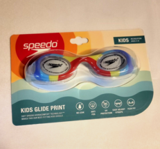 Speedo Kids Recreation Ages 3-8 Kids Glide Print Swim Goggles Rainbow - $8.79