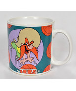 Vintage 1994 Looney Tunes Yosemite Sam Basketball Sakura Mug Sports Warn... - $461.55 MXN