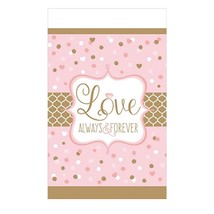 Love Always and Forever Bridal Table Cover Paper 54" x 102" Bachelorette Party - $5.95