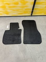 Set of 2 Rubber 2015 BMW X1 Floor Mats Black Heavy Use and Some Markings - $20.44