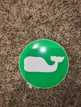 Vineyard Vines Green Whale Circle Sticker Yeti Water Bottle Car Decal - $3.75
