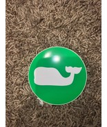 Vineyard Vines Green Whale Circle Sticker Yeti Water Bottle Car Decal - $3.75