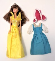 Disney Princess Belle With Yellow &amp; Blue Dresses &amp; Hood - £5.53 GBP