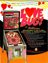 Love Bug Pinball FLYER Original UNUSED 1971 Artwork Groovy Mod Psychedelic - £49.91 GBP