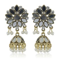 New Ins Indian Handmade Pearl Beads Acrylic Flower Thailand Piercing Earrings Vi - £8.31 GBP