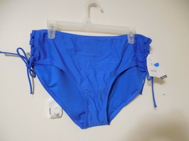 NWT Womens Missy Mid-Rise Swim Bottoms Blue 16-18 Elastic Waist size XL ... - £8.89 GBP