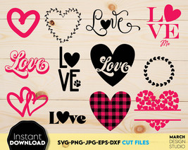 Heart Wreath Bundle SVG, Heart Shape SVG, Love Heart SVG, Valentine Svg, Cricut - £4.77 GBP