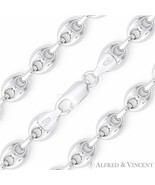 Italy 925 Sterling Silver 9.1mm Hollow Puffed Marina Mariner Link Chain ... - £37.69 GBP+