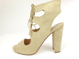 Just Fab &quot;Lizette&quot; Dress Block Heel Lace Sandal, Sand, Women&#39;s Size 11 - £31.65 GBP