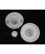 Wedgwood Mrs Tiggy Winkle Beatrix Potter Childs Porringer Bowl Plate &amp; E... - £19.33 GBP