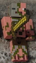 Mattel Minecraft Earth Zombie Pigman Action Figure 3.25&quot; w/ Sword - £16.02 GBP