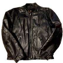 Bikers Dream Apparel Black Leather Thinsulate Biker Jacket Sz 42 Unisex Worn 2x - £78.56 GBP
