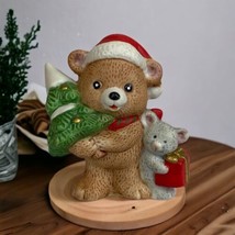 Homco 5254 Christmas Bear And Mouse Figurines Replacement Holiday  - £10.26 GBP