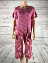 INK + IVY Short Sleeve Capri Pajama Set in Gypsy Patchwork Print NWT SMALL - £16.53 GBP