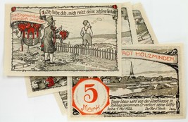 1922 Holzminden Notgeld 4pc &quot; Il Incorporation Di Altendorf &quot; Serie (UNC) - £41.76 GBP