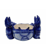 Crab 14380 Butter Bowl Dip Server w/ Spreaders Ceramic 7&quot; L Blue Sky Cla... - $47.36 CAD