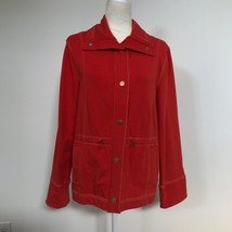 Jones New York Nantucket Anorak Coastal Jacket Orange Large - $34.99