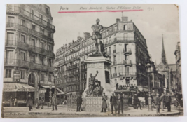 Paris Place Maubert Statue of Etienne Dolet POSTCARD Unposted Unsent France - £5.59 GBP