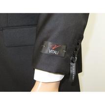 Mens Three Piece Suit Vested VITALI Soft Fabric With Sheen M3090 Black image 3