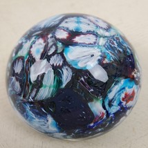 Vintage Murano Style Art Glass Blue Red 3&quot; Figurine Paperweight - £33.77 GBP