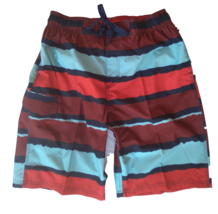 NWT Kanu Surf Men&#39;s Size Large Red &quot;Voodoo&quot; Stripe Swim Trunks - £18.16 GBP