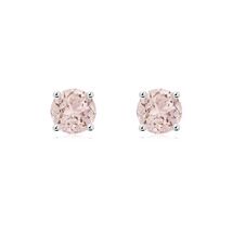 ANGARA Natural Morganite Stud Earrings in Sterling Silver for Women (6mm) - $388.55+