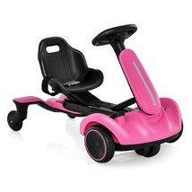 6V Kids Ride on Drift Car with 360 Spin and 2 Adjustable Heights-Pink - Color:  - £116.93 GBP