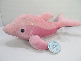 Sea Sparkles By Aurora Pink Sparkle Dolphin Plush Stuffed Animal 12&quot; W/Tag - £8.84 GBP