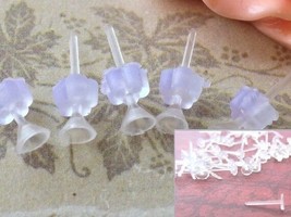 Plastic Earring Post Cup or Flat Sets Hypo Allergenic w/ free Plum Earri... - $3.26+