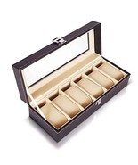 Organizador de caja - Soporte de almacenamiento de reloj de 6 ranuras y... - $76.77 CAD