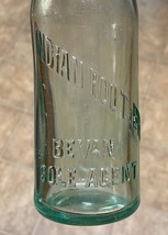 Indian Root Beer Bevan Sole Agent Aqua Blue Glass Bottle VTG 977A - £61.73 GBP