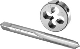 Burkit 1/4&quot;-40 Uns Tap And Die Set, 1/4 X 40 Uns Machine Thread Tap And Round - £24.03 GBP