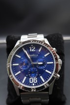 Caravelle New York Men&#39;s Chrono watch 45mm case stainless steel with blu... - $60.00