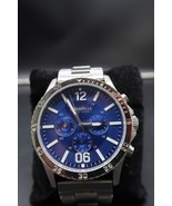 Caravelle New York Men&#39;s Chrono watch 45mm case stainless steel with blu... - $1,106.62 MXN