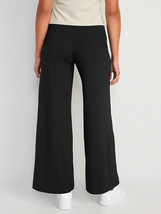Old Navy PowerSoft Wide Leg Pants Womens S Black High Rise Pull On NEW - £26.01 GBP