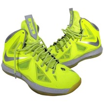 Size 11 Nike LeBron 10 Volt 2013 541100-700 Yellow Basketball Shoes (No ... - £70.71 GBP